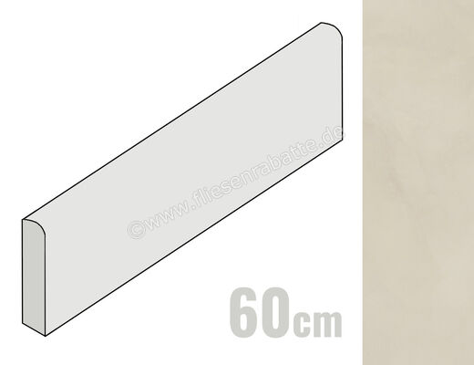  Marca Corona Calcecreta Argilla 7.2x60 cm Sockel Matt Eben Naturale J901 | 673156
