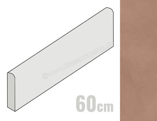  Marca Corona Calcecreta Terracotta 7.2x60 cm Sockel Matt Eben Naturale J903 | 673162