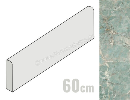  Marca Corona Scultorea Foyer Green Ama 7.2x60 cm Sockel Glänzend Eben Reflex I501 | 673237