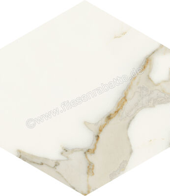  Marca Corona Scultorea Calacatta Oro Fino 21.6x25 cm Bodenfliese / Wandfliese Esagona Matt Eben Naturale J468 | 673507