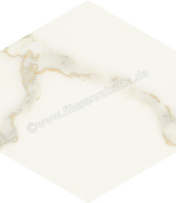  Marca Corona Scultorea Calacatta Oro Fino 21.6x25 cm Bodenfliese / Wandfliese Esagona Matt Eben Naturale J468 | 673516