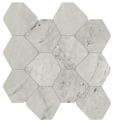  Marca Corona Scultorea Foam Grey 35.6x44.2 cm Mosaik Tessere Rombo Glänzend Eben Reflex J565 | 674101