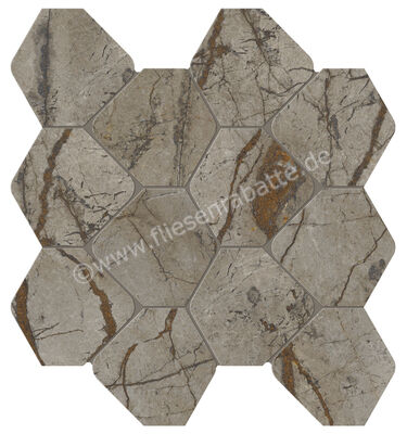  Marca Corona Scultorea River Grey 35.6x44.2 cm Mosaik Tessere Rombo Glänzend Eben Reflex J566 | 674104