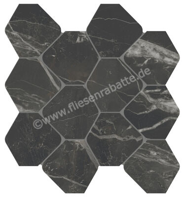  Marca Corona Scultorea Dark Diamond 35.6x44.2 cm Mosaik Tessere Rombo Glänzend Eben Reflex J567 | 674107