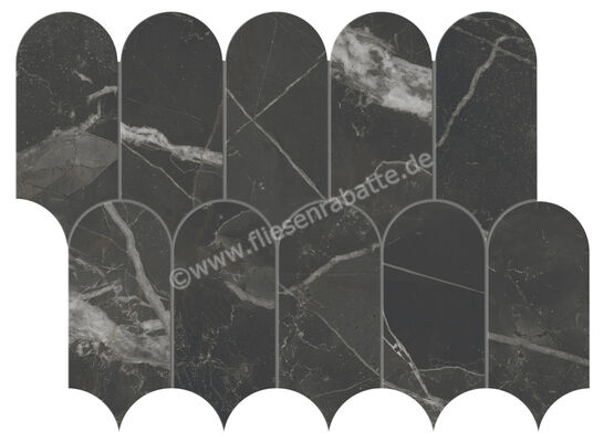  Marca Corona Scultorea Dark Diamond 30.3x41.2 cm Mosaik Tessere Arco Glänzend Eben Reflex J589 | 674161