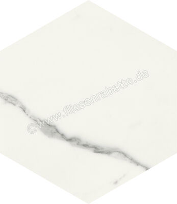  Marca Corona Scultorea Statuario Vena Argento 21.6x25 cm Bodenfliese / Wandfliese Esagona Matt Eben Naturale J469 | 674524