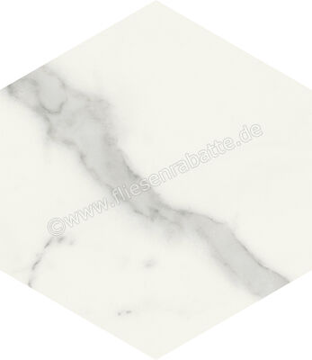  Marca Corona Scultorea Statuario Vena Argento 21.6x25 cm Bodenfliese / Wandfliese Esagona Matt Eben Naturale J469 | 674527