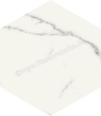  Marca Corona Scultorea Statuario Vena Argento 21.6x25 cm Bodenfliese / Wandfliese Esagona Matt Eben Naturale J469 | 674533