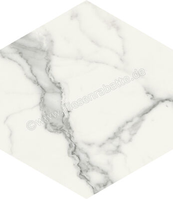  Marca Corona Scultorea Statuario Vena Argento 21.6x25 cm Bodenfliese / Wandfliese Esagona Matt Eben Naturale J469 | 674539