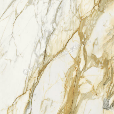 Marca Corona Scultorea Calacatta Vena Antica 120x120 cm Bodenfliese / Wandfliese Glänzend Eben Velvet J451 | 674713