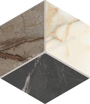 Marca Corona Scultorea Mix Warm 21.6x25 cm Bodenfliese / Wandfliese Esagona Mix Warm Matt Eben Naturale J560 | 674812