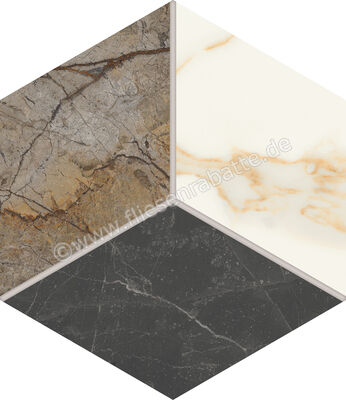  Marca Corona Scultorea Mix Warm 21.6x25 cm Bodenfliese / Wandfliese Esagona Mix Warm Matt Eben Naturale J560 | 674818
