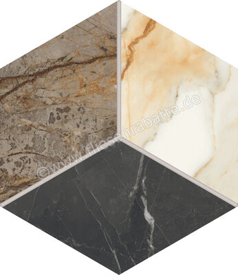  Marca Corona Scultorea Mix Warm 21.6x25 cm Bodenfliese / Wandfliese Esagona Mix Warm Matt Eben Naturale J560 | 674821