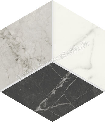  Marca Corona Scultorea Mix Cold 21.6x25 cm Bodenfliese / Wandfliese Esagona Mix Cold Matt Eben Naturale J561 | 674839