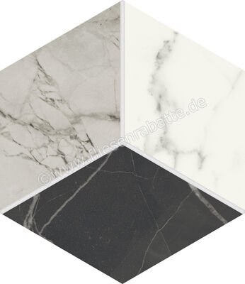  Marca Corona Scultorea Mix Cold 21.6x25 cm Bodenfliese / Wandfliese Esagona Mix Cold Matt Eben Naturale J561 | 674845