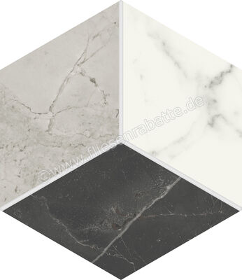  Marca Corona Scultorea Mix Cold 21.6x25 cm Bodenfliese / Wandfliese Esagona Mix Cold Matt Eben Naturale J561 | 674848