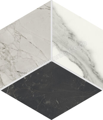  Marca Corona Scultorea Mix Cold 21.6x25 cm Bodenfliese / Wandfliese Esagona Mix Cold Matt Eben Naturale J561 | 674851