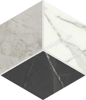  Marca Corona Scultorea Mix Cold 21.6x25 cm Bodenfliese / Wandfliese Esagona Mix Cold Matt Eben Naturale J561 | 674854