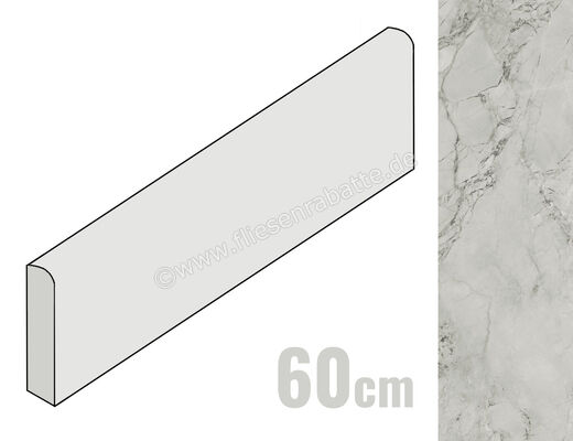  Marca Corona Scultorea Foam Grey 7.2x60 cm Sockel Matt Eben Naturale J499 | 674869