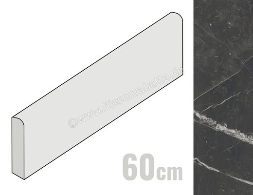  Marca Corona Scultorea Dark Diamond 7.2x60 cm Sockel Matt Eben Naturale J501 | 674875