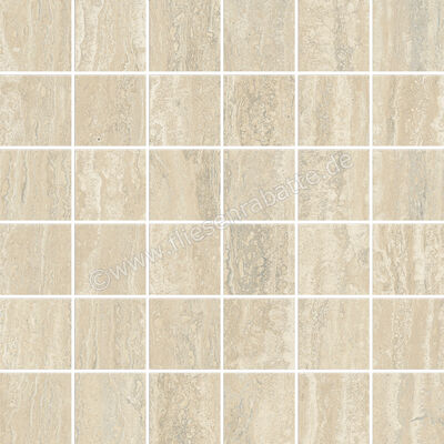  Marca Corona Scultorea Delicata Travertino Dorato 30x30 cm Mosaik Tessere Matt Eben Naturale K291 | 675394