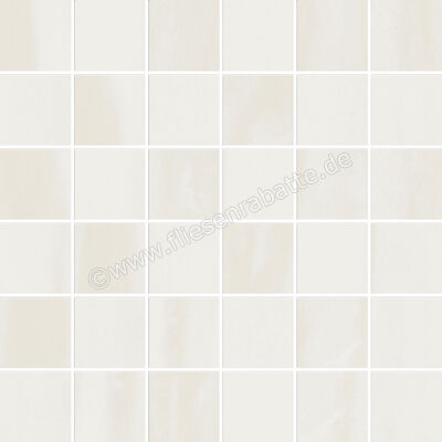  Marca Corona Scultorea Delicata Bianco Striato 30x30 cm Mosaik Tessere Matt Eben Naturale K293 | 675400