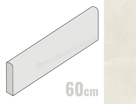  Marca Corona Scultorea Delicata Pure Avorio 7.2x60 cm Sockel Matt Eben Naturale K416 | 675517