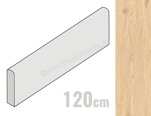  Emilceramica Playwood Light Oak 4.6x120 cm Sockel Matt Eben Naturale END6 | 676906