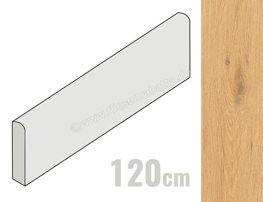  Emilceramica Playwood Pure Oak 4.6x120 cm Sockel Matt Eben Naturale END7 | 676909