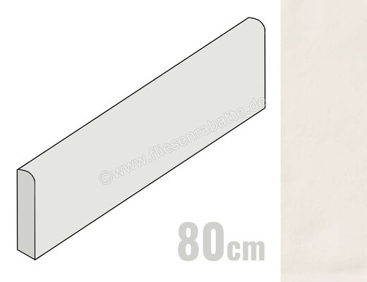  Emilceramica Forme Bianco Assoluto 7x80 cm Sockel Matt Strukturiert Silktech EMS5 | 676927