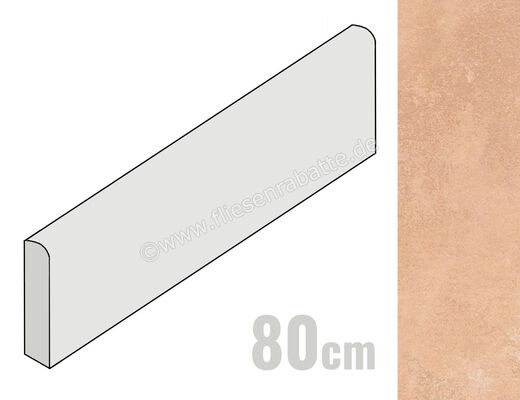  Emilceramica Forme Rosato 7x80 cm Sockel Matt Strukturiert Silktech EMS4 | 676930