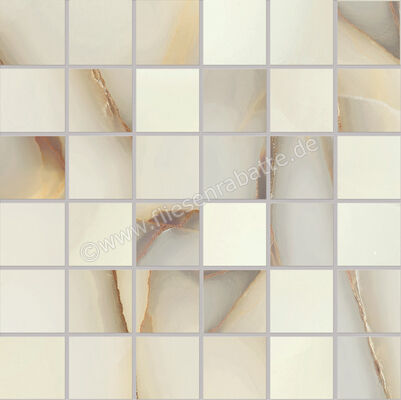  Emilceramica Tele Di Marmo Pure Onyx Onyx Perla 30x30 cm Mosaik 5x5 Matt Eben Silktech EMQP | 677119