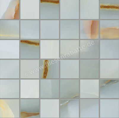  Emilceramica Tele Di Marmo Pure Onyx Onyx Turchese 30x30 cm Mosaik 5x5 Matt Eben Silktech EMQQ | 677122