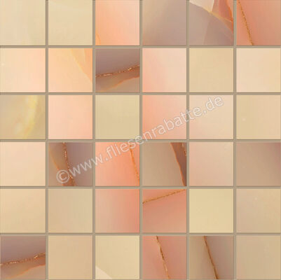  Emilceramica Tele Di Marmo Pure Onyx Onyx Miele 30x30 cm Mosaik 5x5 Glänzend Eben Full Lappato EMQT | 677125