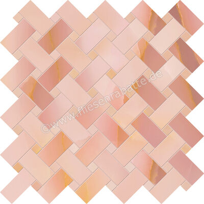  Emilceramica Tele Di Marmo Pure Onyx Onyx Malva 30x30 cm Mosaik Intrecci Glänzend Eben Full Lappato EMQY | 677131