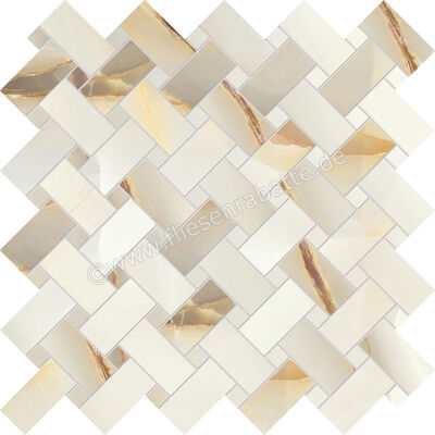  Emilceramica Tele Di Marmo Pure Onyx Onyx Perla 30x30 cm Mosaik Intrecci Matt Eben Silktech EMR5 | 677140