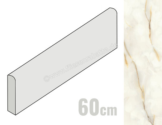  Emilceramica Tele Di Marmo Pure Onyx Onyx Perla 7x60 cm Sockel Matt Eben Silktech EMQA | 677170