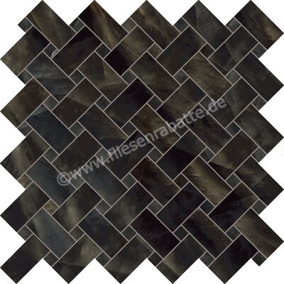  Emilceramica Tele Di Marmo Crystal Vitrum Black 30x30 cm Mosaik Intrecci Vitrum Glänzend Eben Full Lappato ENQR | 677296