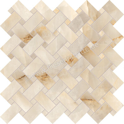  Emilceramica Tele Di Marmo Crystal Extra Ivory 30x30 cm Mosaik Intrecci Matt Eben Silktech ENQL | 677335