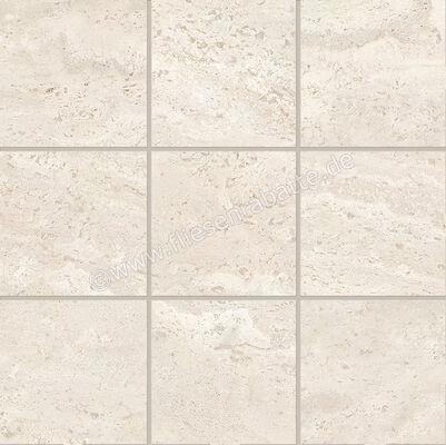 Emilceramica Dual Travertine White Poro Aperto 30x30 cm Mosaik 10x10 Matt Eben Naturale ENTJ | 677389
