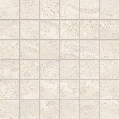  Emilceramica Dual Travertine White Poro Aperto 30x30 cm Mosaik 5x5 Matt Eben Silktech ENTH | 677392