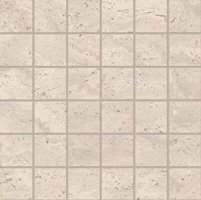  Emilceramica Dual Travertine Beige Poro Aperto 30x30 cm Mosaik 5x5 Matt Eben Silktech ENTG | 677395
