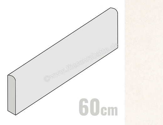  Emilceramica Pietra Essenza Cotone 7x60 cm Sockel Matt Eben Silktech ENUN | 677893