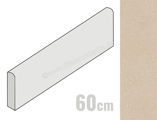 Emilceramica Pietra Essenza Mandorla 7x60 cm Sockel Matt Eben Silktech ENUR | 677902