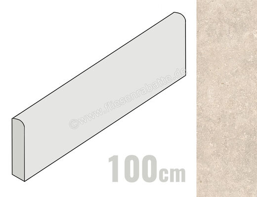 Emilceramica Ever-Stone Sand 7x100 cm Sockel Matt Eben Naturale END2 | 678007