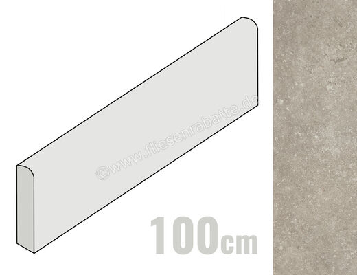  Emilceramica Ever-Stone Grey 7x100 cm Sockel Matt Eben Naturale END0 | 678013