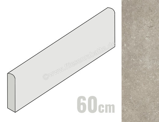  Emilceramica Ever-Stone Grey 7x60 cm Sockel Matt Eben Naturale ENCZ | 678016