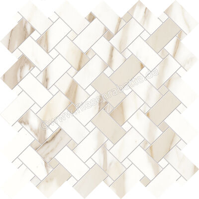  Emilceramica Tele Di Marmo Reloaded Calacatta Gold Canova 30x30 cm Mosaik Intrecci Matt Eben Naturale E0QY | 678112