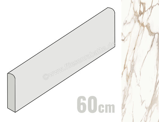  Emilceramica Tele Di Marmo Reloaded Calacatta Gold Canova 7x60 cm Sockel Glänzend Eben Full Lappato E0RJ | 678154