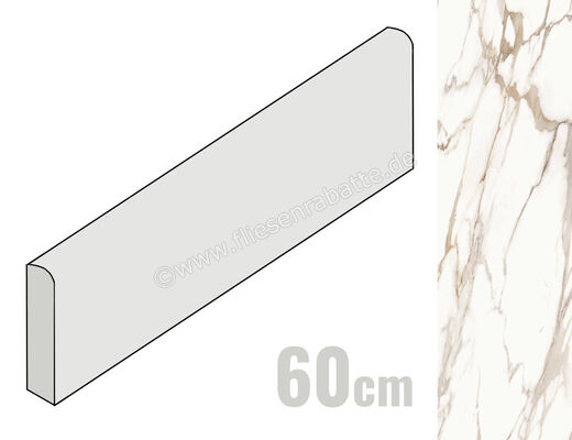  Emilceramica Tele Di Marmo Reloaded Calacatta Gold Canova 7x60 cm Sockel Matt Eben Naturale E0RA | 678157